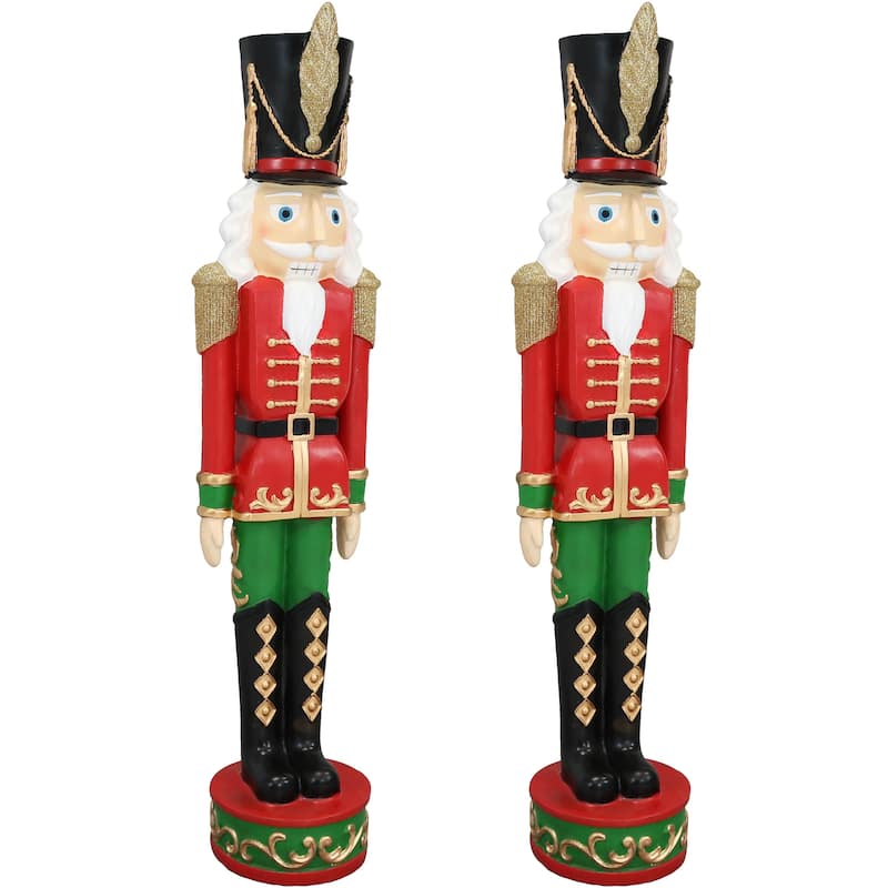 Kristoff the Nutcracker Soldier - 37-Inch Christmas Decor - Set of 2