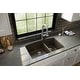 preview thumbnail 7 of 66, Karran Undermount Quartz 32 in. 60/40 Double Bowl Kitchen Sink Kit