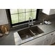 preview thumbnail 15 of 14, Karran Undermount Quartz Double Bowl Kitchen Sink
