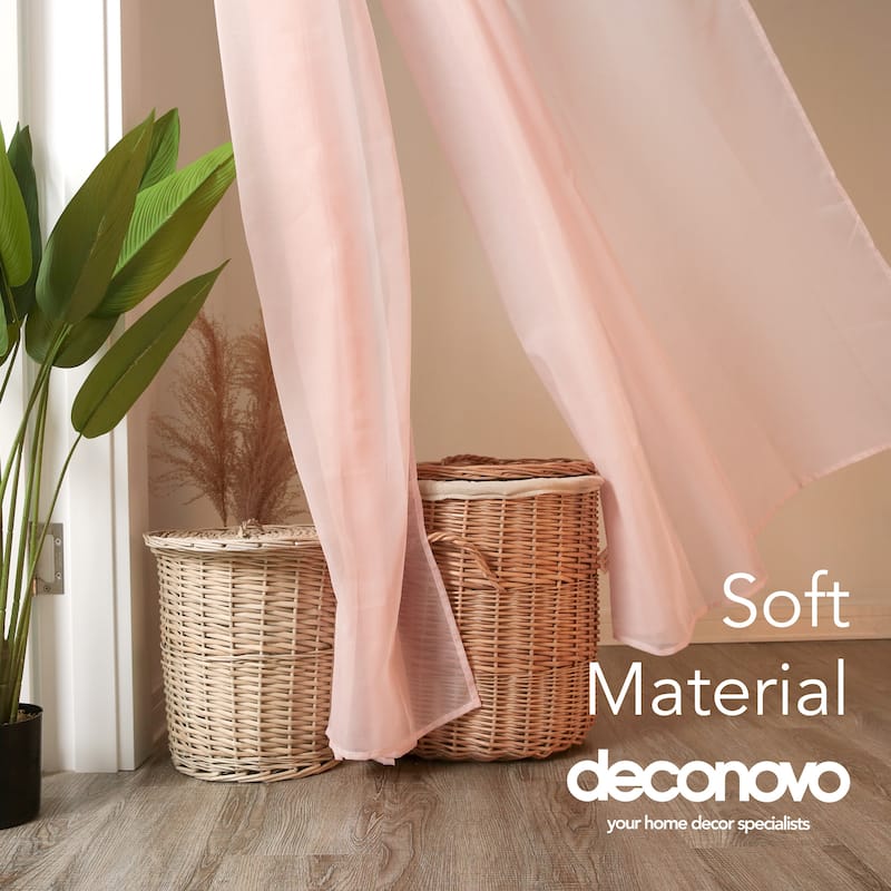 Deconovo Sheer Voile Curtain (2 Panel)