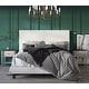 preview thumbnail 1 of 6, Shyla Upholstered Panel Bed with 2 Nightstands Warm Grey - Full - 3 Piece