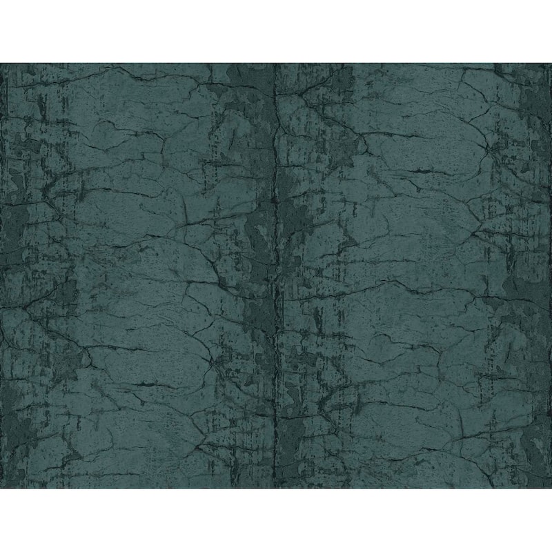 Seabrook Designs Faux Metal Paneling Unpasted Wallpaper - 27 in. W x 27 ft. L - Peacock Green
