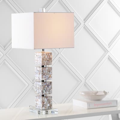 SAFAVIEH Lighting 31-inch Rafferty Cream Table Lamp (Set of 2) - 13"x13"x29"