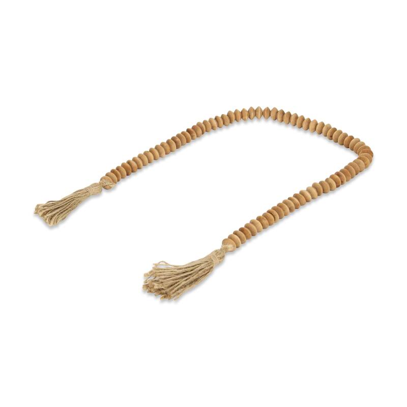 Akaida Brown Wooden Abacus Styled Bead Tassel Decor