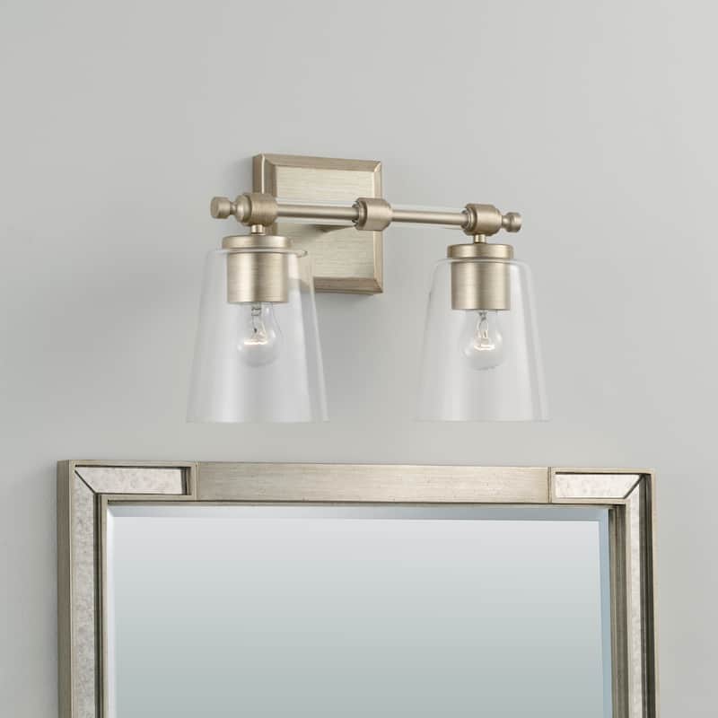 Breigh 2-light Brushed Champagne Bath/ Vanity Fixture