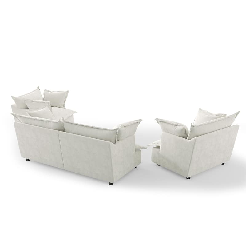 Double Layer Cushion Comfy Cloud Modular Sectional Sofa Set