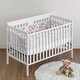 preview thumbnail 2 of 4, Sweet Jojo Designs + BreathableBaby Breathable Mesh Crib Liner Pad Grey Boho Floral Girl -Bohemian Shabby Chic Watercolor Flower