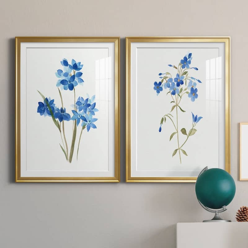 Blue Blossom Botanical I Premium Framed Print - Ready to Hang