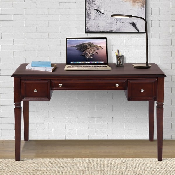 Vintage Wood Desk Writing Office Table Student Vanity Traditional