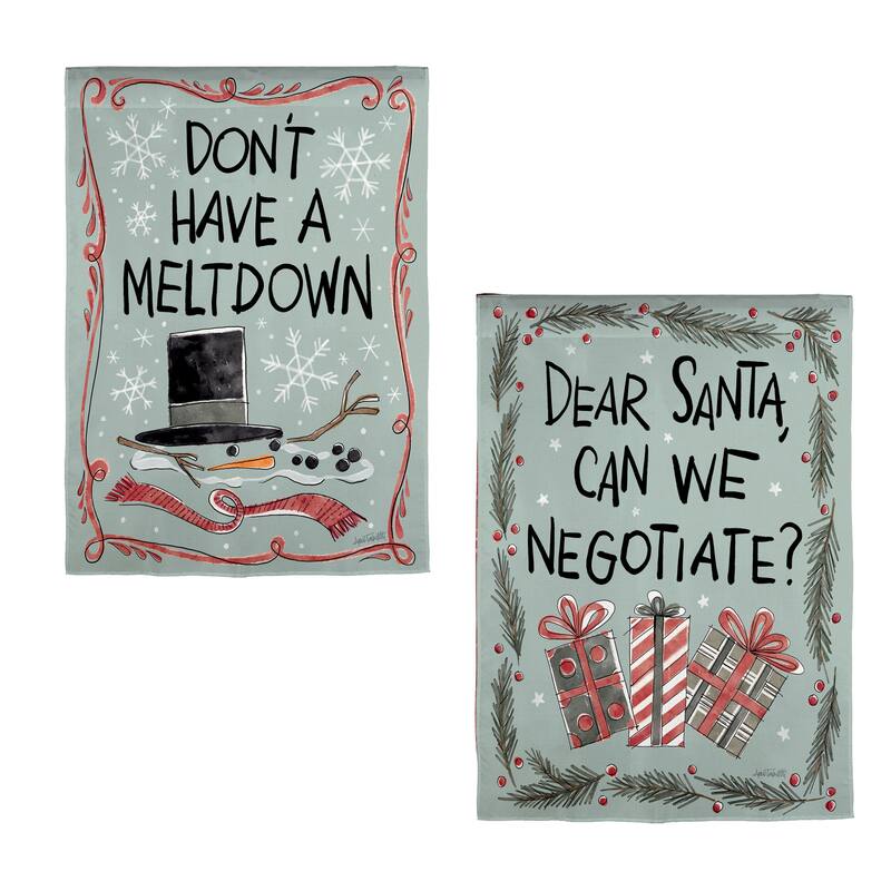 12.5 in. x 18 in. Holiday Fun Reversible Suede Garden Flag - Multicolor - 12.5 in x 18 in