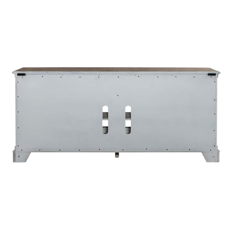 Magnolia Manor Mirrored Entertainment TV Stand - 2 Finishes