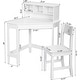 preview thumbnail 5 of 4, UTEX Kids Desk,Wooden Study Desk with Chair for Children,Writing Desk with Storage and Hutch for Home School Use,White
