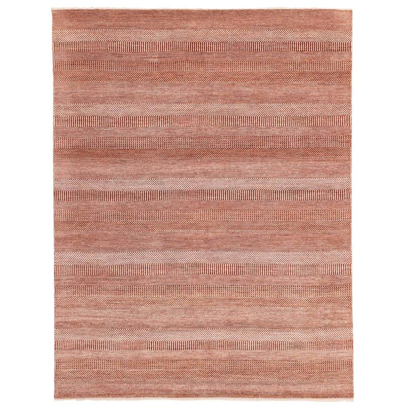 ECARPETGALLERY Hand-knotted Finest Silk Shadow Dark Copper Silk, Wool Rug - 8'0 x 10'3