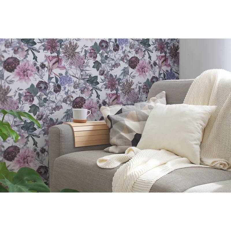 AS Creation Althea Lavender Flower Garden Wallpaper