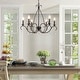preview thumbnail 1 of 9, Farmhouse 6-Light French Country Chandelier Crystal Transitional Lights for Dining Room