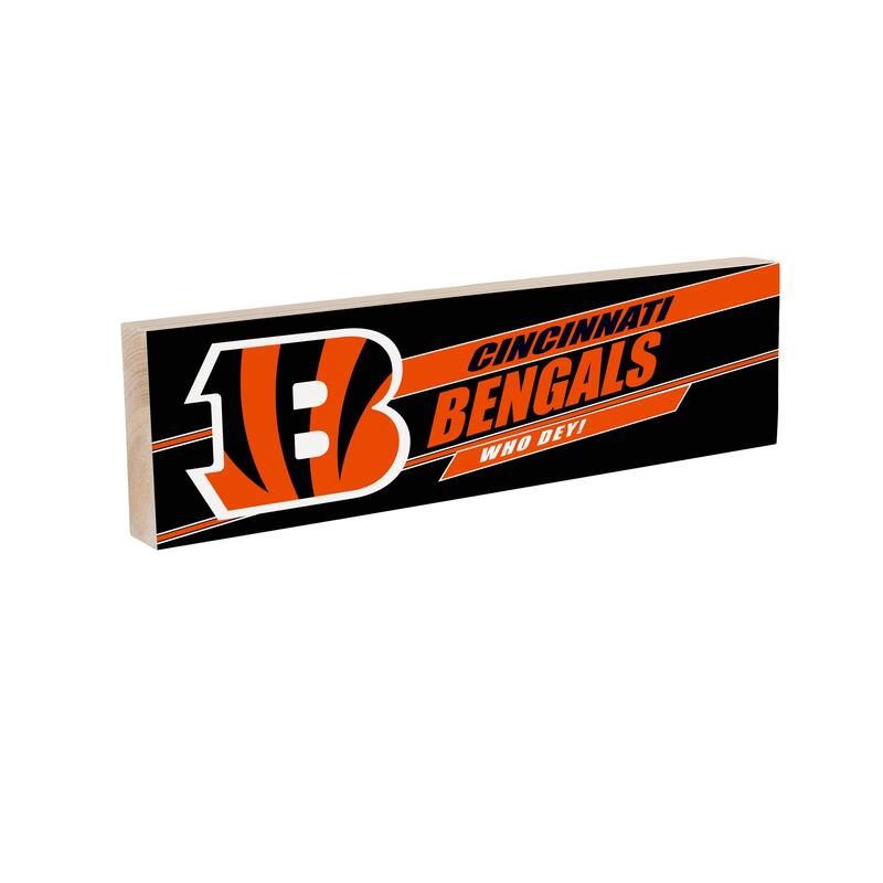 Cincinnati Bengals Wooden Tabletop Mantel Shelf Sign