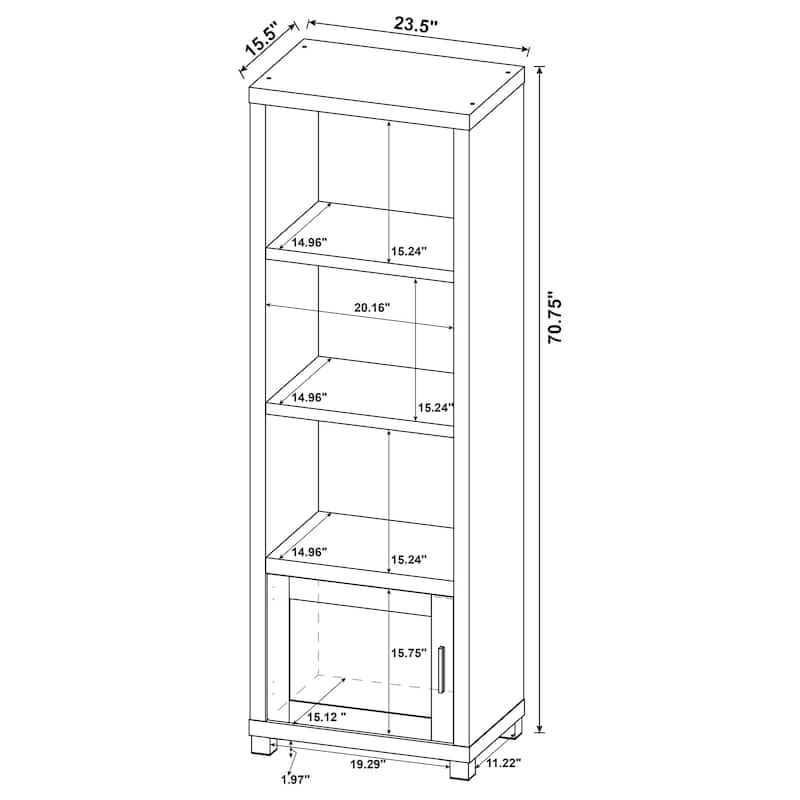 Sachin 3-shelf Engineered Wood Media Tower