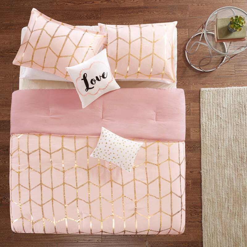 Intelligent Design Khloe 5-pc. Metallic Printed Comforter Set