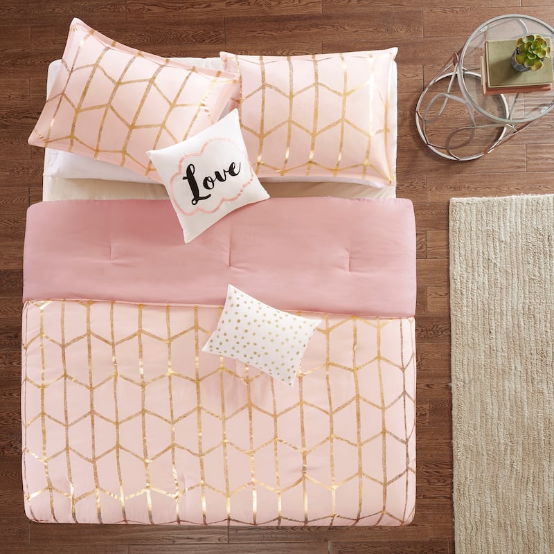 Intelligent Design Khloe 5-pc. Metallic Printed Comforter Set