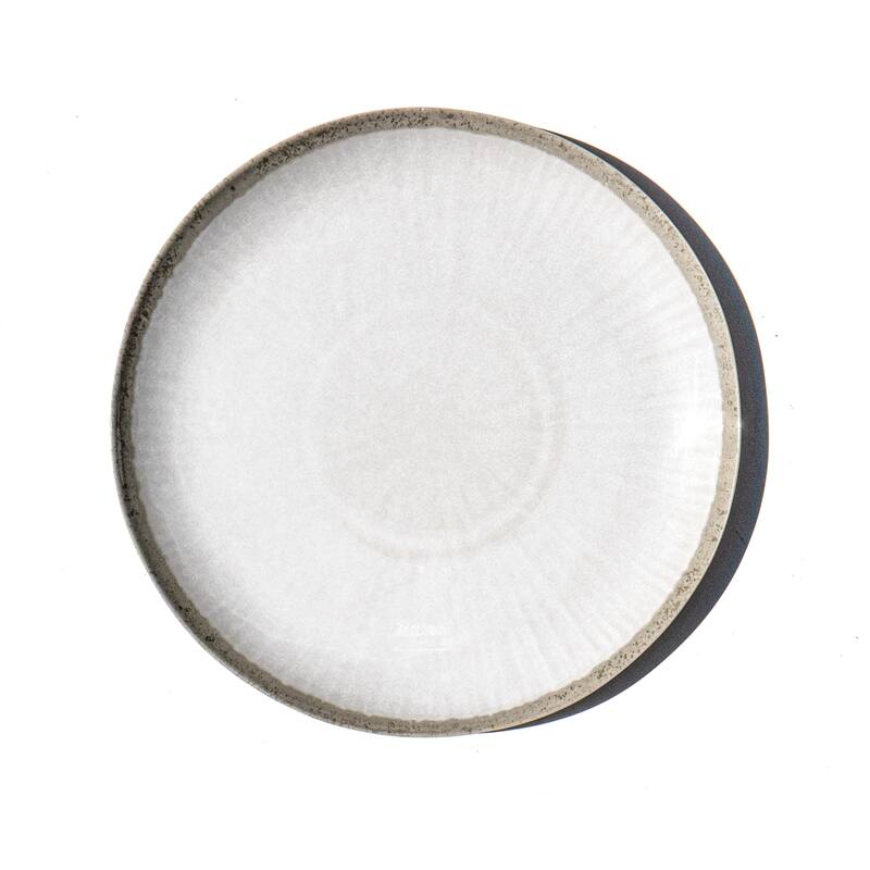 Abode Homewares Coastal Reactive NewWave Melamine Dinner Plate - White - 10.5" - Set of 6