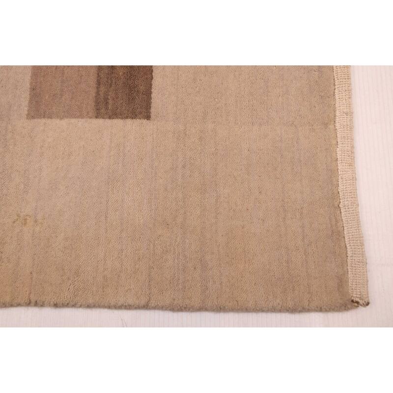 ECARPETGALLERY Hand Loomed Kashkuli Gabbeh Beige Wool Rug - 5'8 x 8'0