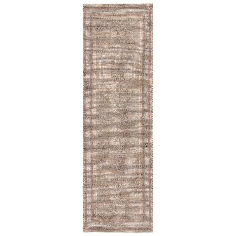 SAFAVIEH Handmade Saffron Lubke Jute & Chenille Rug - 2'3" x 8' Runner - Natural/Taupe