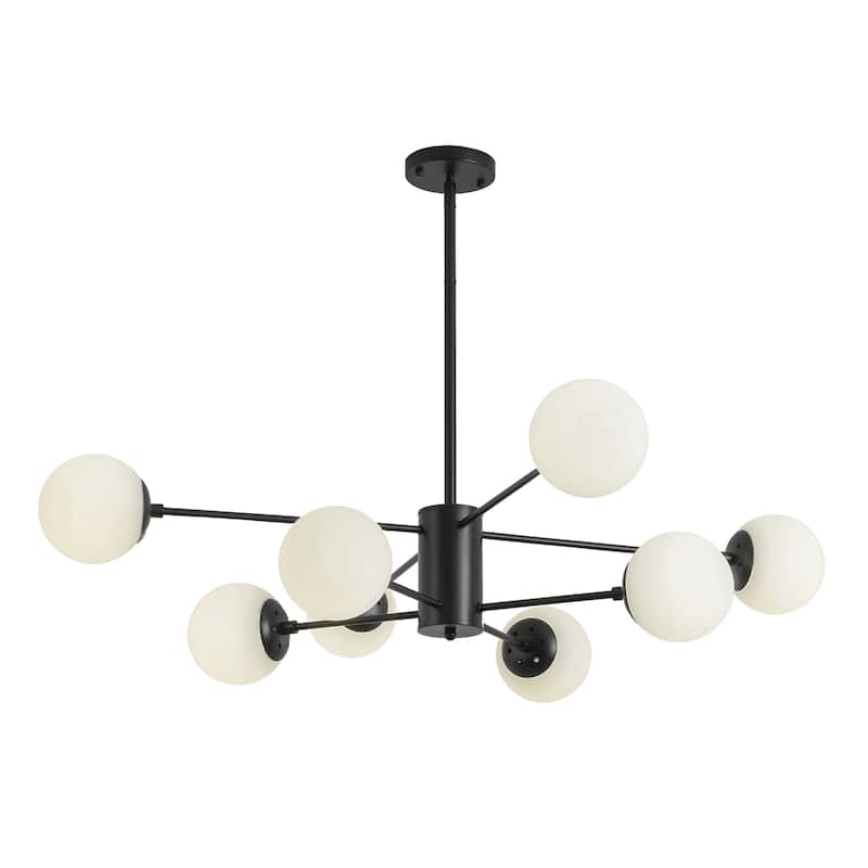 Matte Black 12-light Sputnik Chandelier