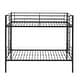 preview thumbnail 7 of 31, Bunk Bed Metal Twin Size Bunk Beds Frame with Ladder & Full-Length Guardrail Heavy Duty Sturdy 2 in 1 Convertible Bunk Bed