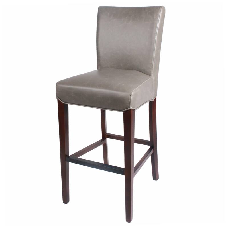 NPD Furniture Milton Bonded Leather Bar Stool - Vintage Gray