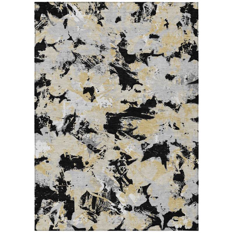 Machine Washable Indoor/ Outdoor Chantille Abstract Contemporary Rug