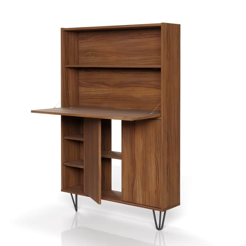 Nexera Slim Secretary Desk - Wood Finish - Walnut