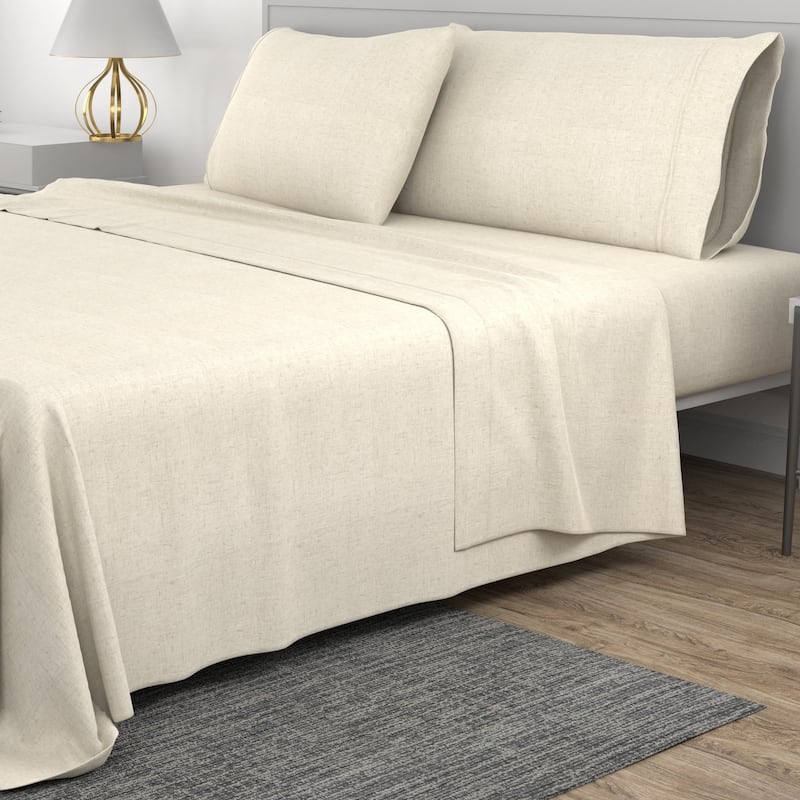 Portico Linen Blend Sheet Set On Sale Bed Bath & Beyond 35377634