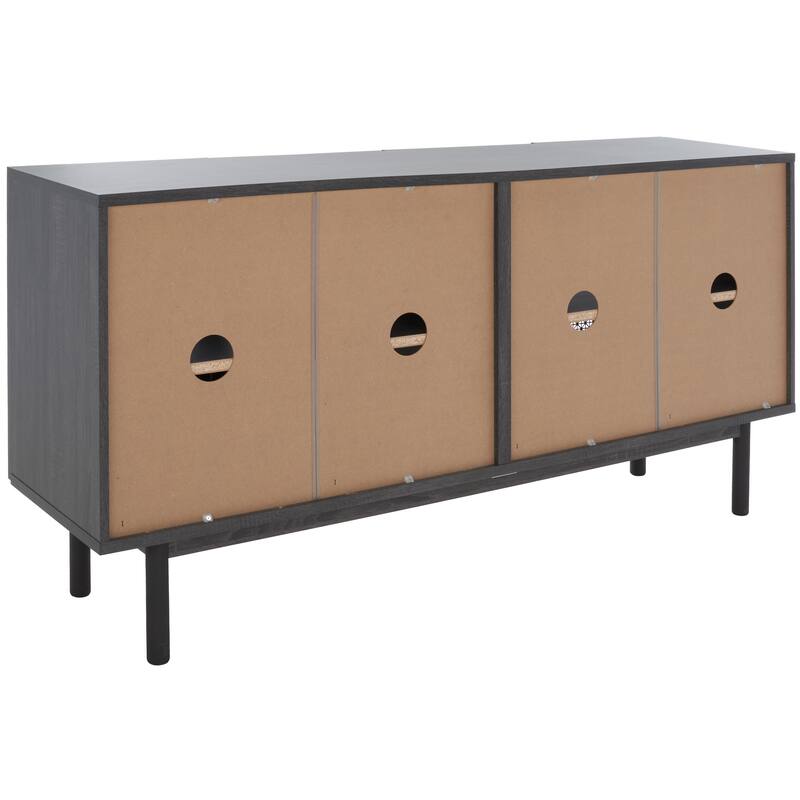 SAFAVIEH Home Piran 63-inch 4 Door 2 Shelf Media Stand. - 63"Wx16"Dx32"H