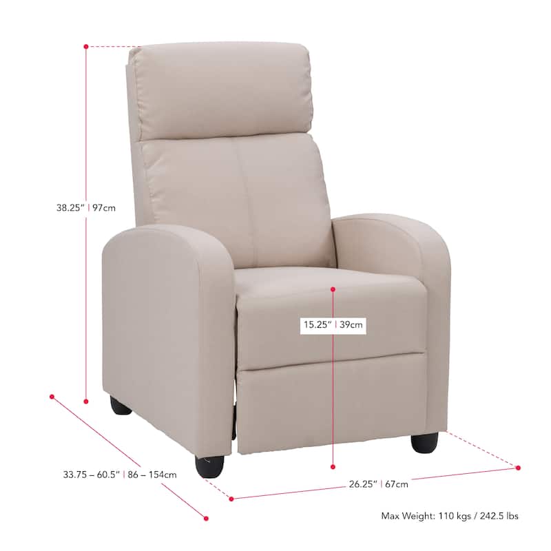 CorLiving Oren Fabric Recliner