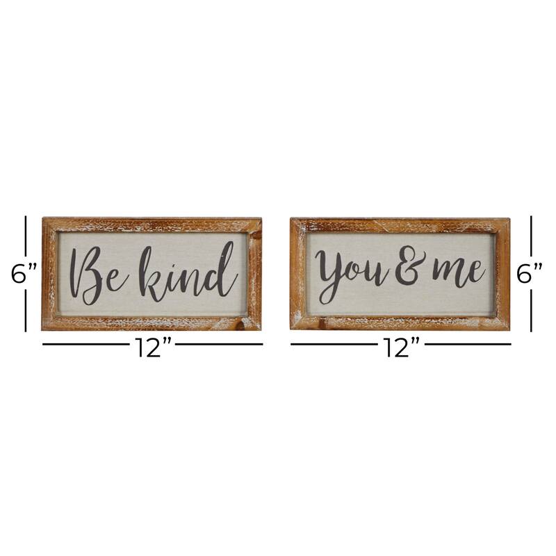 Brown Iron Farmhouse Wall Decor Text (Set of 2)