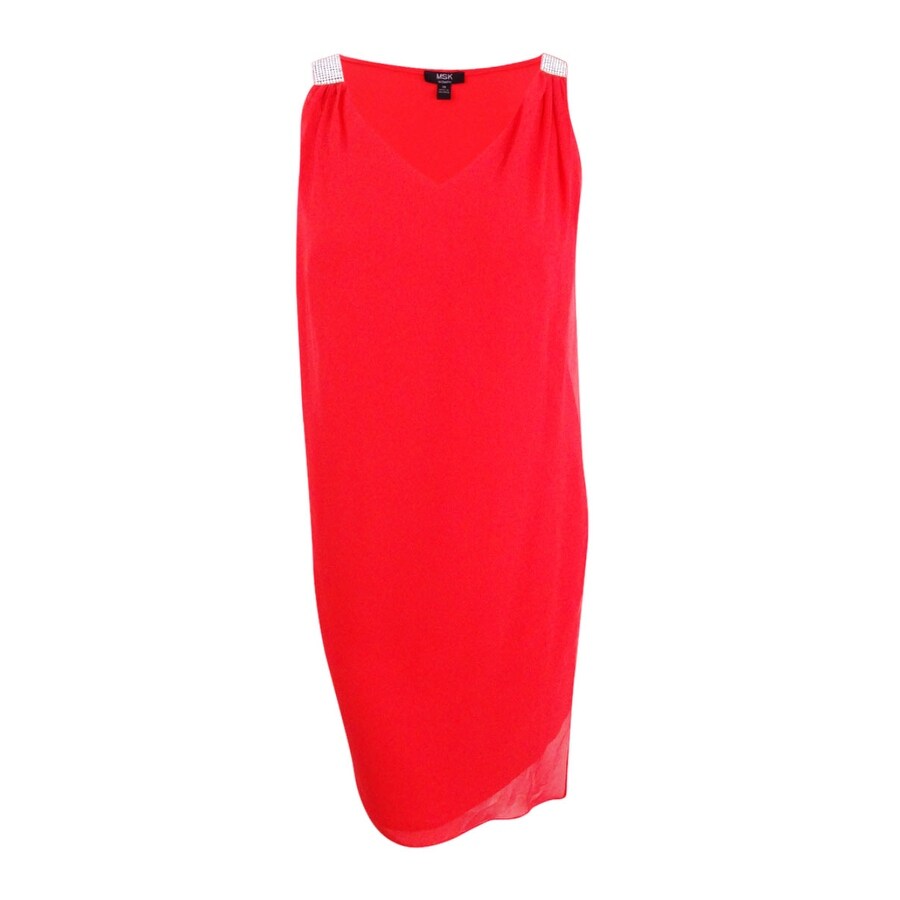 msk plus size beaded shift dress