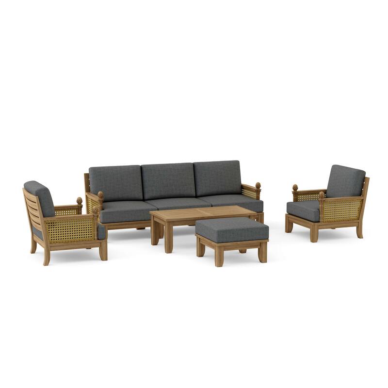 SET-68 7-pc Luxe Modular Deep Seating Set - Cast Charcoal