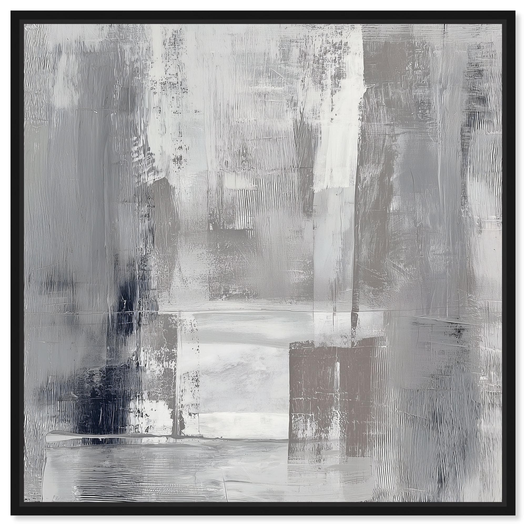 Silver Symphony I Minimalist Wall Art Canvas Print by Art Remedy