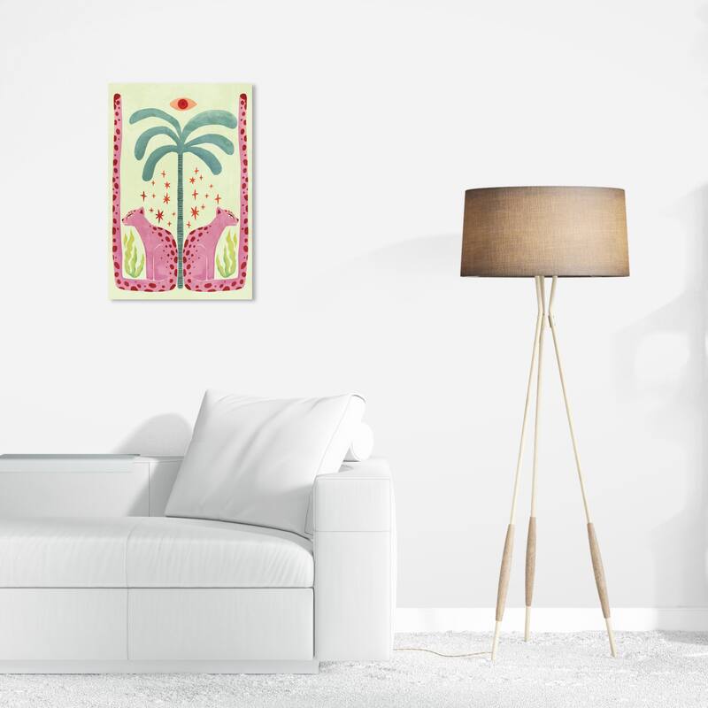 Wynwood Studio Canvas Animals Magical Cats Green and Modern & Contemporary Wall Art Canvas Print - 24 x 16