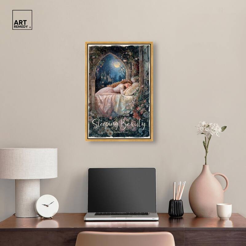 Classic Sleeping Beauty Canvas by Art Remedy