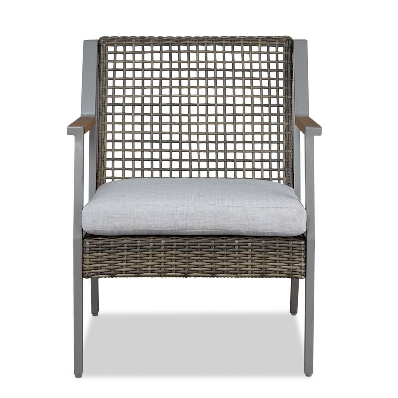 Calvin 25.25" Chair Set of Two Gray by Real Flame