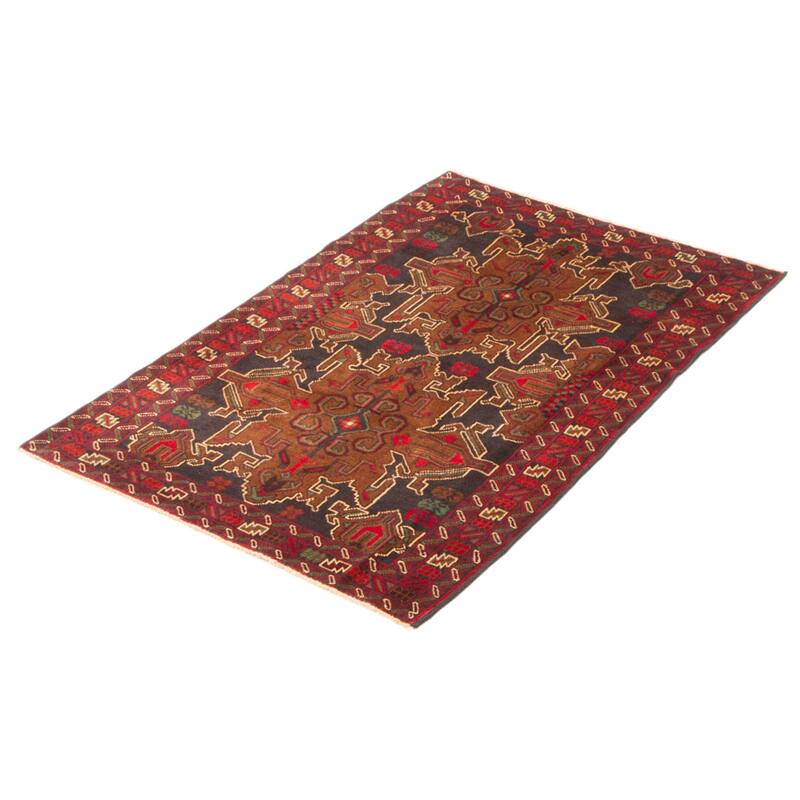 Teimani Charcoal Rug 3'2" x 4'10" - 3'2 x 4'10