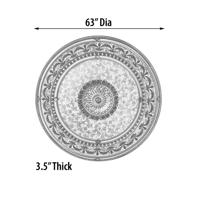 Champagne Large Round Ceiling Medallion 63 - Gold