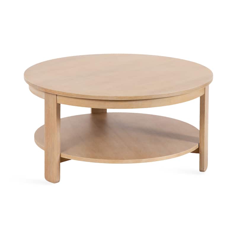 Kate and Laurel Foxford Round Wood Coffee Table