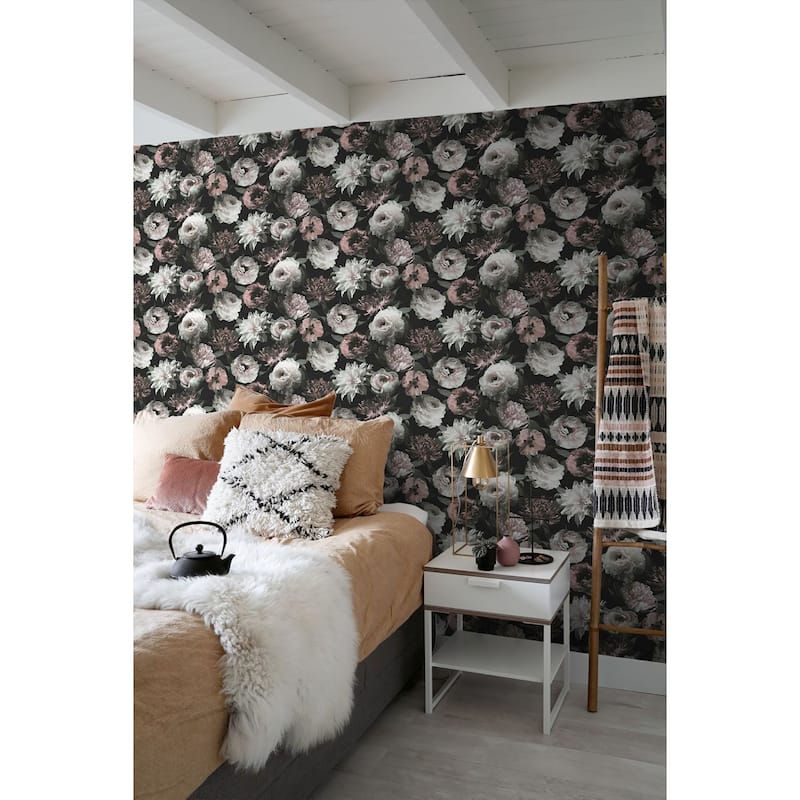 Contessa Blush Flowers Wallpaper