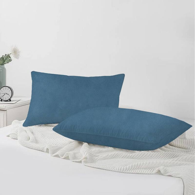 A1HC Pack of 2 Velvet Throw Pillow Insert, Hypoallergenic Down Alternative Fill