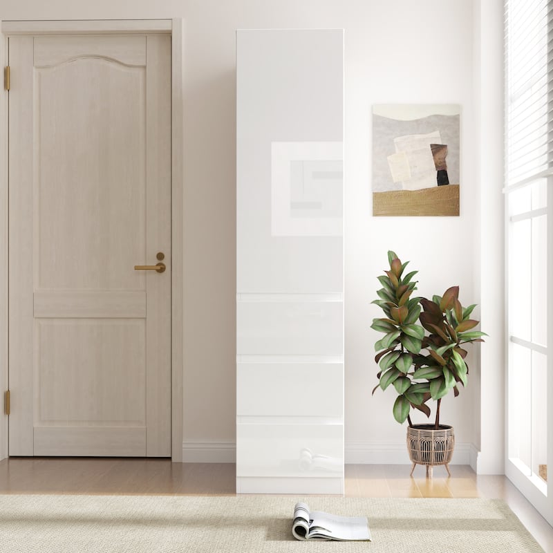 Kitchen Pantry Storage Cabinet With Doors, Shelves & Drawers - Spacious Food Storage Organizer For Kitchen Or Dining Area