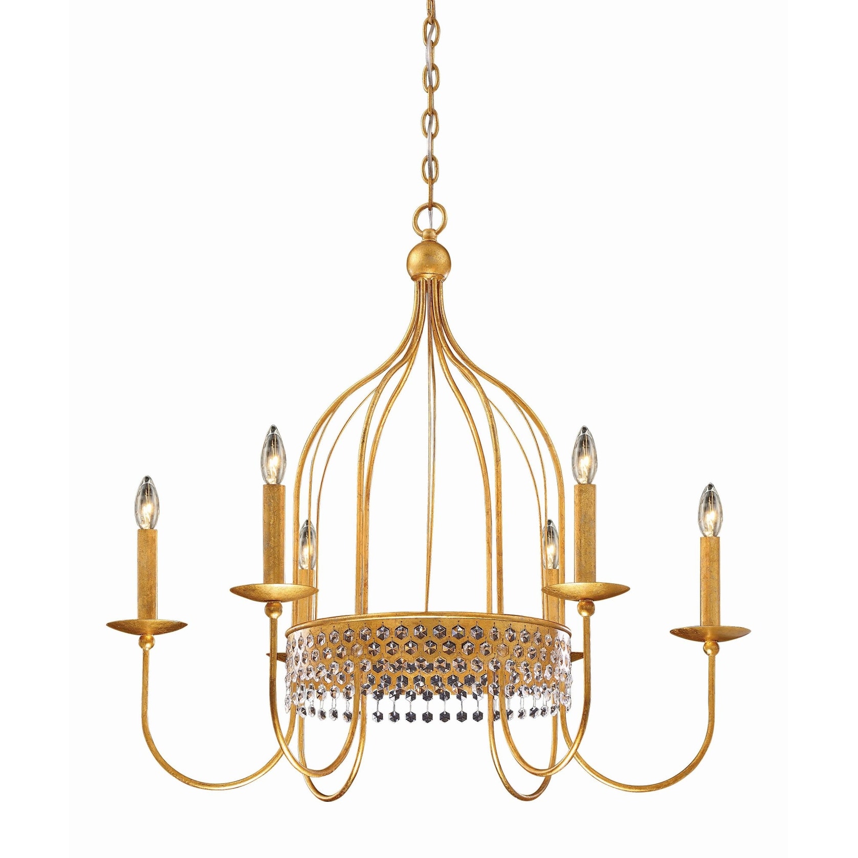 Metropolitan N7652  Kingsmont 6 Light 32" Wide Crystal Chandelier - Chandeliers For Bedrooms by Overstock.com