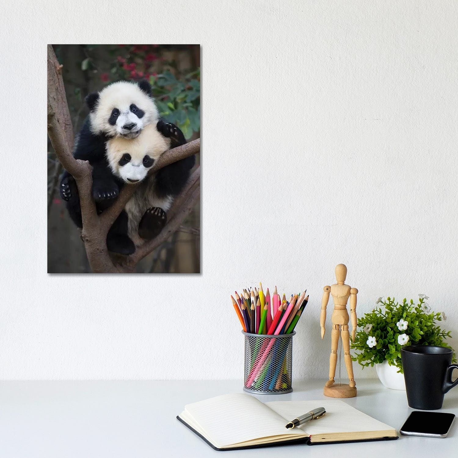 Giant Panda Cub In Tree Throw Pillow by Suzi Eszterhas - Fine Art America