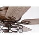 preview thumbnail 8 of 11, Dillon 52 Inch Imitation Wood Finish Clear Glass Ceiling Fan with Remote